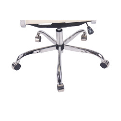 Fauteuil de bureau Bedford en cuir artificiel crème