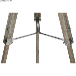 Lampadaire Home ESPRIT Blanc Marron Bois 40 x 40 x 150 cm