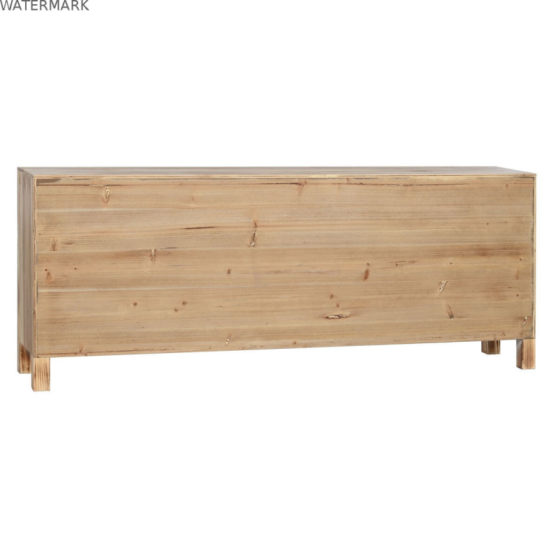 Meubles de télévision Home ESPRIT Noir Naturel Sapin Bois MDF 130 x 24 x 51 cm