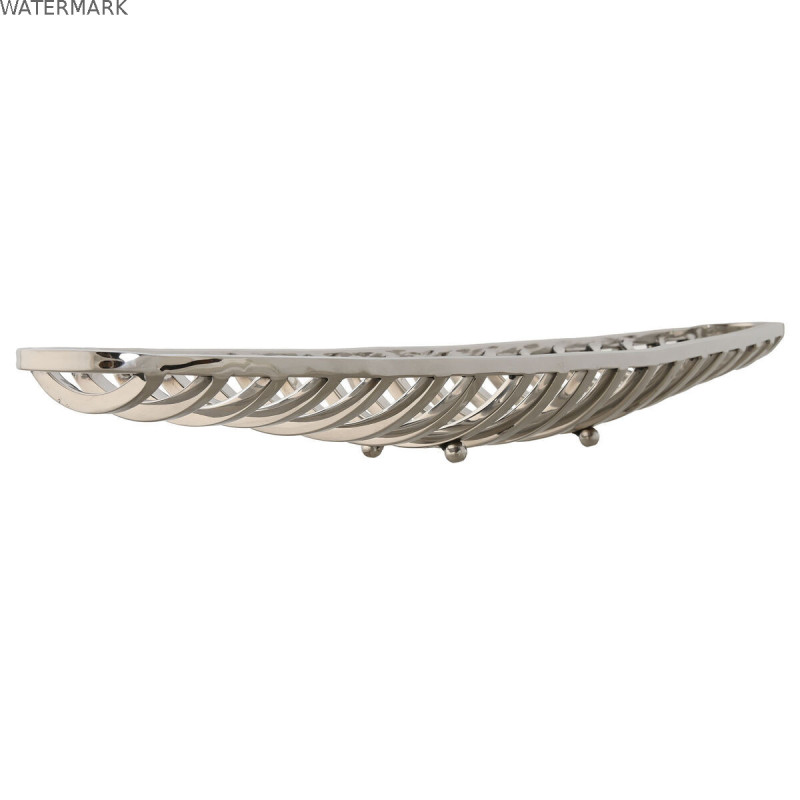 Centre de Table Home ESPRIT Argenté Moderne Chrome 51 x 12 x 6 cm