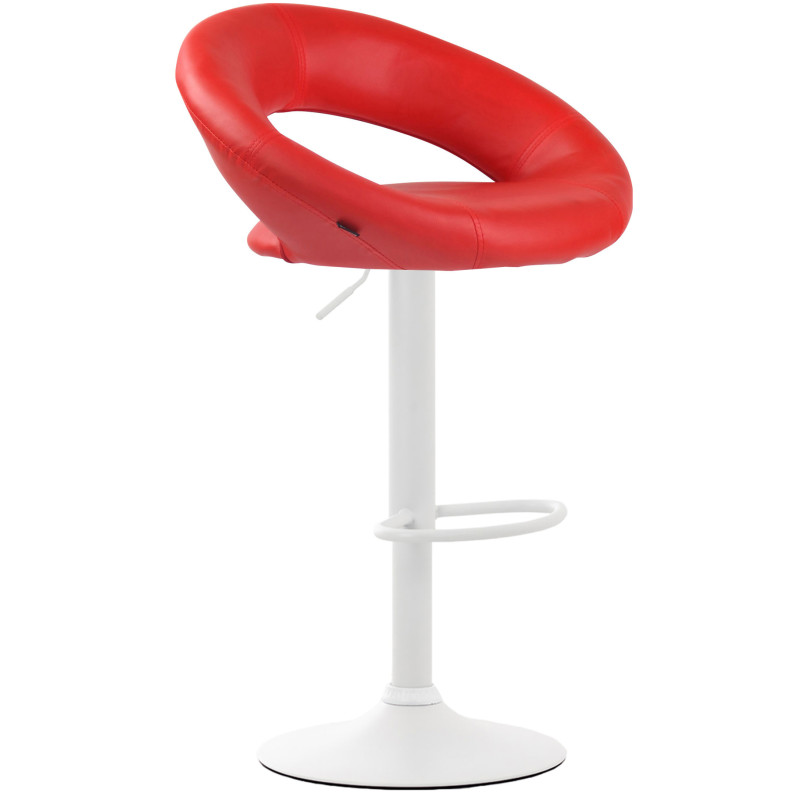 Sgabello Cucina Olinda In Similpelle rosso,bianco