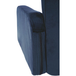 Tabouret de bar Los Angeles velours bleu