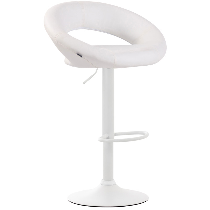 Sgabello Cucina Olinda In Similpelle bianco,bianco