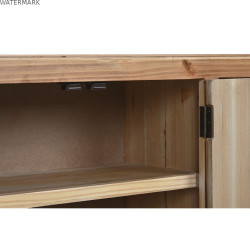 Meubles de télévision Home ESPRIT Noir Naturel Sapin Bois MDF 130 x 24 x 51 cm