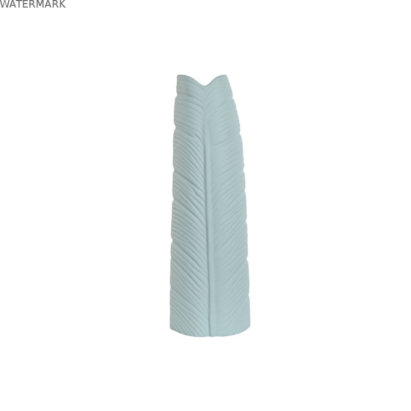 Vase Home ESPRIT Bleu ciel Grès Tropical Feuille d'une plante 22 x 15 x 70 cm Vase Home ESPRIT Bleu ciel Grès Tropical Feuille d'une plante 22 x 15 x 70 cm