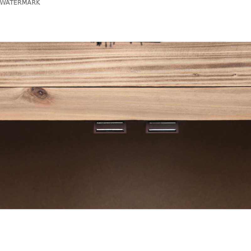 Table de Nuit Home ESPRIT Noir Naturel Bois d'épicéa Bois MDF 45 x 34 x 66 cm