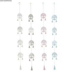 Décoration Suspendue DKD Home Decor Arbre Blanc (4 Unités)