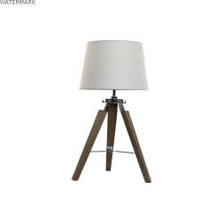 Lampe de bureau Home ESPRIT Blanc Marron Bois 36 x 36 x 60 cm