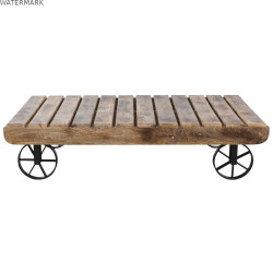 Table Basse Home ESPRIT Noir Naturel Métal Bois de manguier 130 x 80 x 32 cm