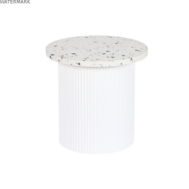 Table d'appoint Home ESPRIT Blanc Bois MDF Terrazzo 40 x 40 x 37,5 cm Table d'appoint Home ESPRIT Blanc Bois MDF Terrazzo 40 x 40 x 37,5 cm