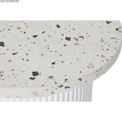 Table d'appoint Home ESPRIT Blanc Bois MDF Terrazzo 40 x 40 x 37,5 cm