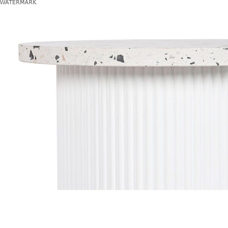 Table d'appoint Home ESPRIT Blanc Bois MDF Terrazzo 40 x 40 x 37,5 cm