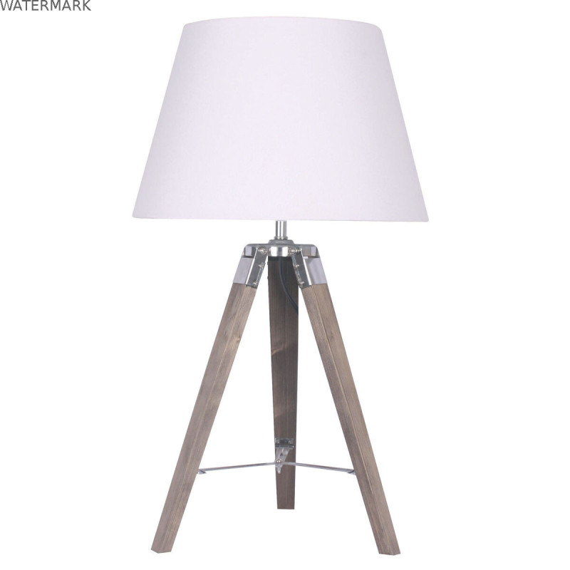 Lampe de bureau Home ESPRIT Blanc Marron Bois 36 x 36 x 60 cm