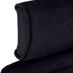 Fauteuil de bureau Rako en tissu noir