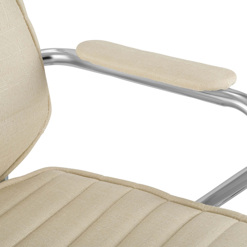Fauteuil de bureau Rako tissu crème