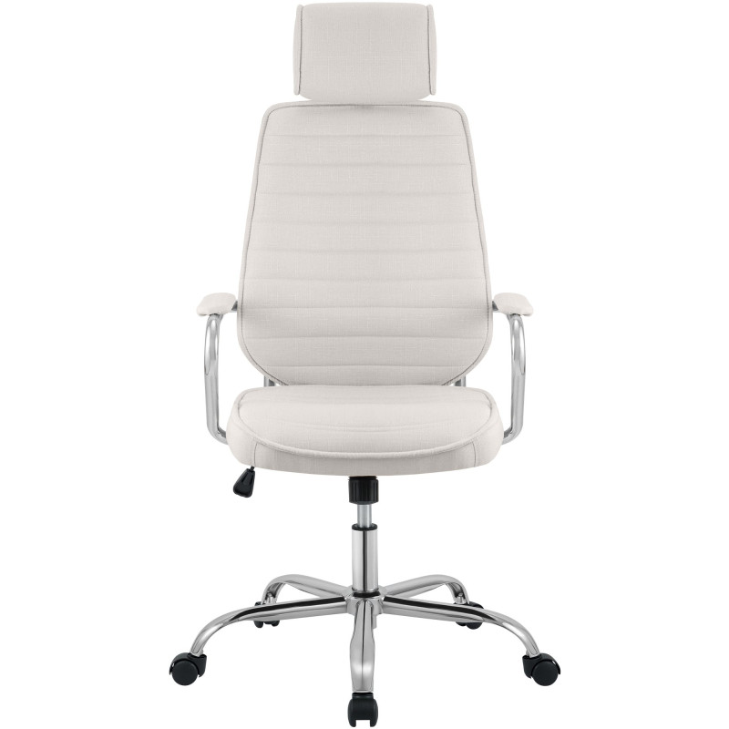 Fauteuil de bureau Rako en tissu beige