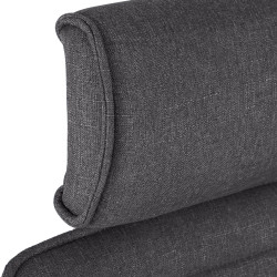Fauteuil de bureau Rako en tissu gris foncé