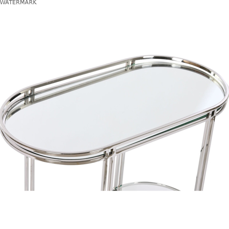 Table d'appoint Home ESPRIT Argenté Acier Miroir 70 x 35 x 63 cm