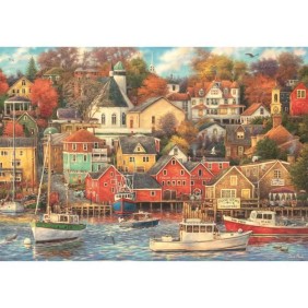 Clementoni - 1500p Good Times Harbor - 59,2 x 84,3 cm - Avec poster