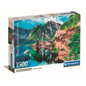 Clementoni - 1500p Hallstatt - 59,2 x 84,3 cm - Avec poster