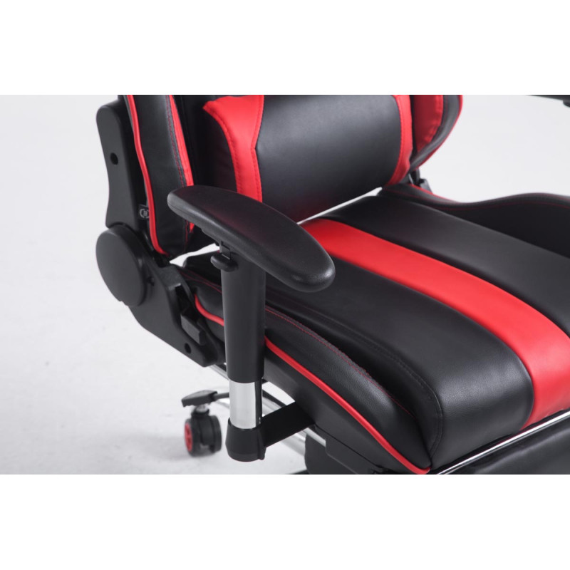 Fauteuil de bureau de course Limit avec repose-pieds noir/rouge