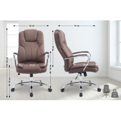 Fauteuil de bureau BIG Xanthos en tissu marron
