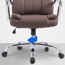 Fauteuil de bureau BIG Xanthos en tissu marron