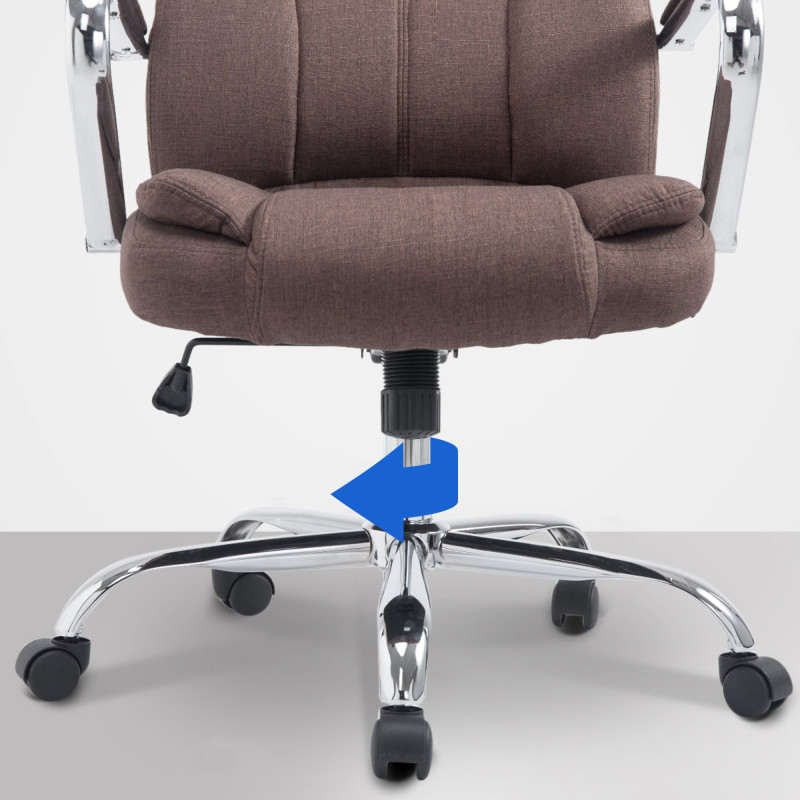 Fauteuil de bureau BIG Xanthos en tissu marron