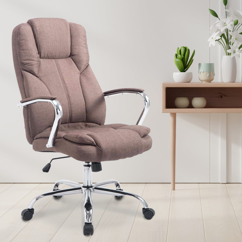 Fauteuil de bureau BIG Xanthos en tissu marron