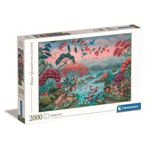 Puzzle - Clementoni - The Peaceful Jungle - 2000 pieces - Animaux - Multicolore