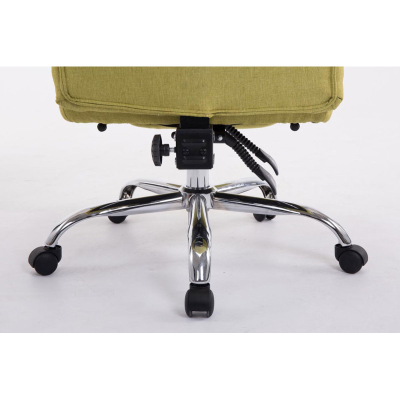 Fauteuil de bureau XL Troy en tissu vert