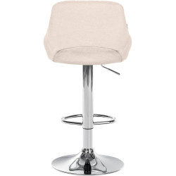 Tabouret de bar Milet tissu chromé