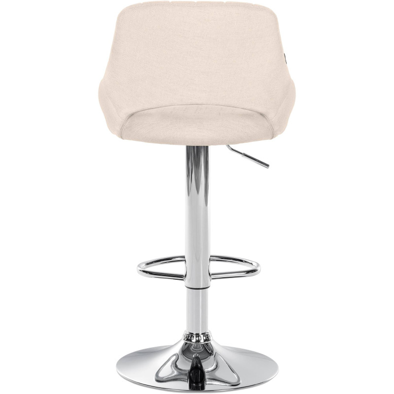 Tabouret de bar Milet tissu chromé