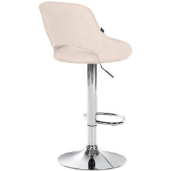 Tabouret de bar Milet tissu chromé