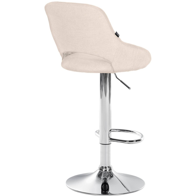 Tabouret de bar Milet tissu chromé