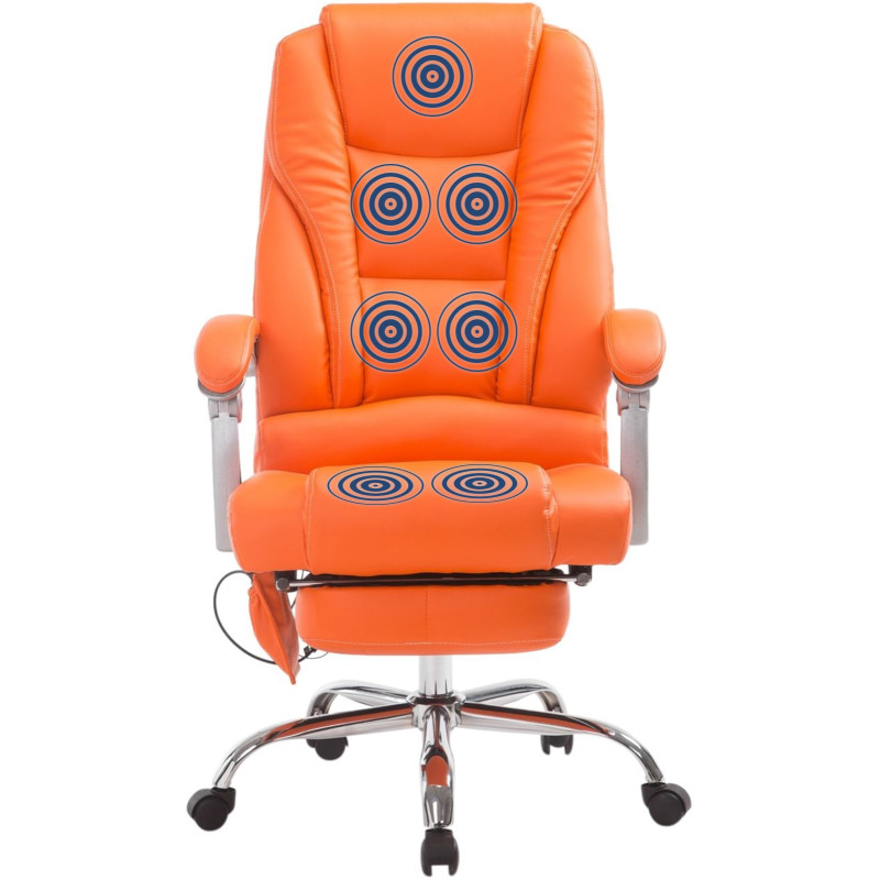Fauteuil de bureau Pacific avec fonction massage orange
