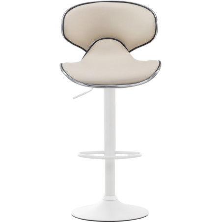 Set 2x Sgabelli LAS VEGAS V2 in similpelle crema,bianco