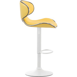 Ensemble de 2 tabourets de bar Las Vegas V2 en similicuir blanc jaune