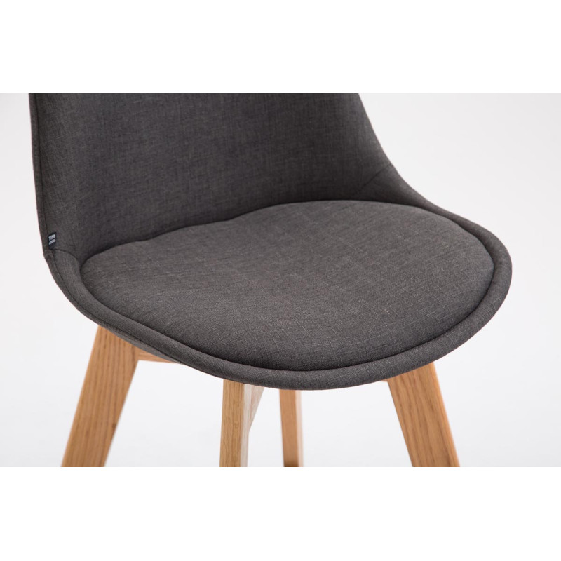 Tabouret de bar Metz tissu Natura gris foncé