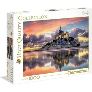 Clementoni - Puzzle 1000 pieces - Le magnifique Mont Saint-Michel - Architecture et monument - Adulte