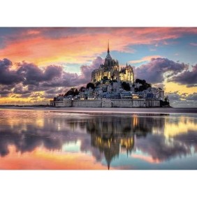 Clementoni - Puzzle 1000 pieces - Le magnifique Mont Saint-Michel - Architecture et monument - Adulte