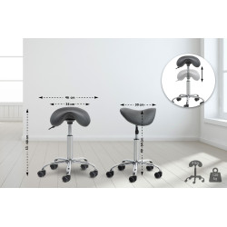 Tabouret de travail gris Reno