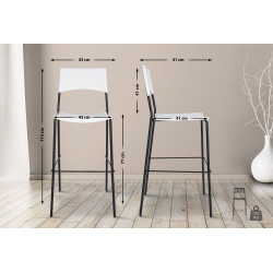 Tabouret de bar Genoa blanc