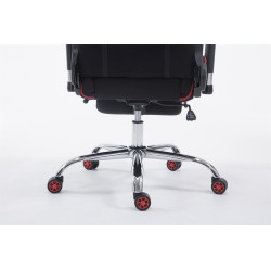 Fauteuil de bureau Racing Limit V2 en tissu avec repose-pieds noir/rouge