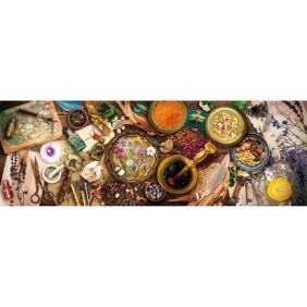 Puzzle panoramique 1000 pieces - Clementoni - Herbalist Desk - Nature morte et objets - Multicolore - 98 x 33 cm