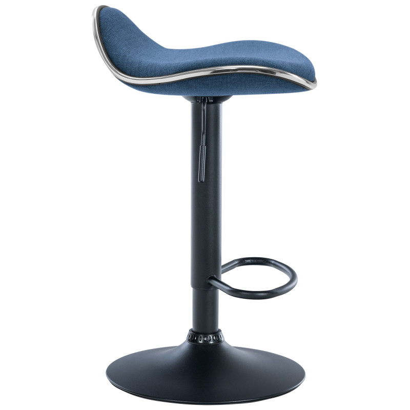 Tabouret de bar Shanghai tissu noir