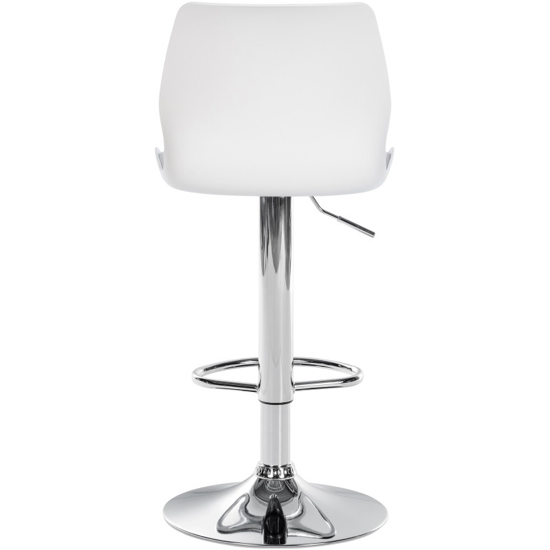 Tabouret de bar en plastique Gilbert blanc
