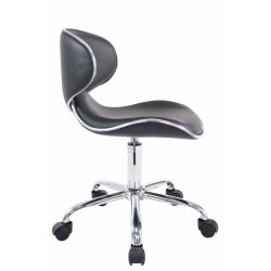 Tabouret de travail Las Vegas V2 simili cuir noir