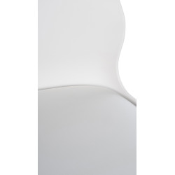 Tabouret de bar en plastique Gilbert blanc