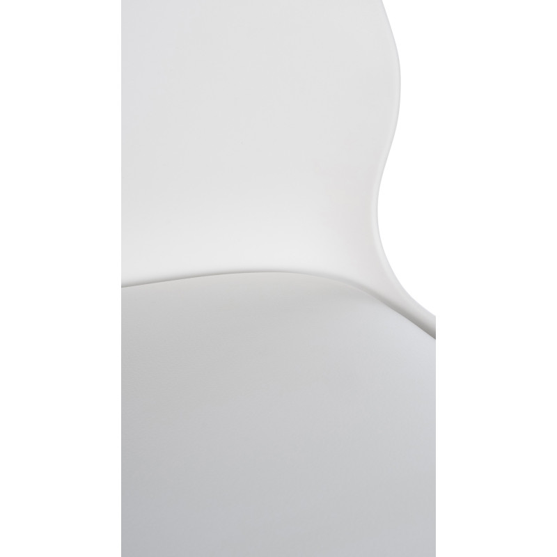 Tabouret de bar en plastique Gilbert blanc